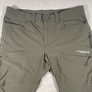 KUIU Pants Kutana Mens 40x32 Ash Green Stretch Woven Hunting Abrasion Resistant